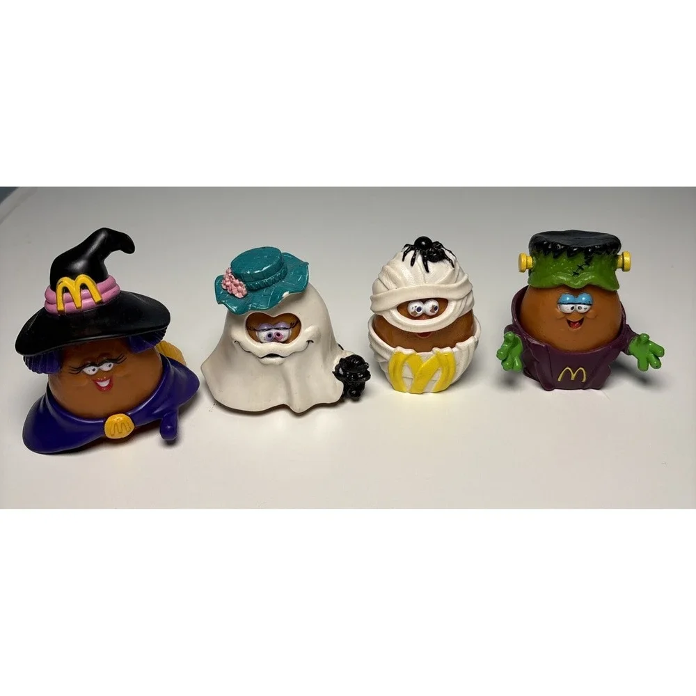 1992 McDonald's Halloween McNugget Buddies - Set of 4 Vintage Nugget Toys